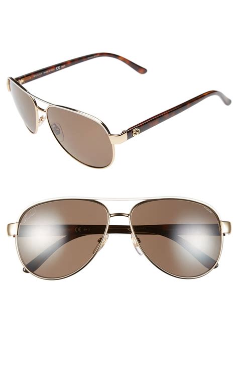 gucci aviators women's|gucci 58mm polarized aviator sunglasses.